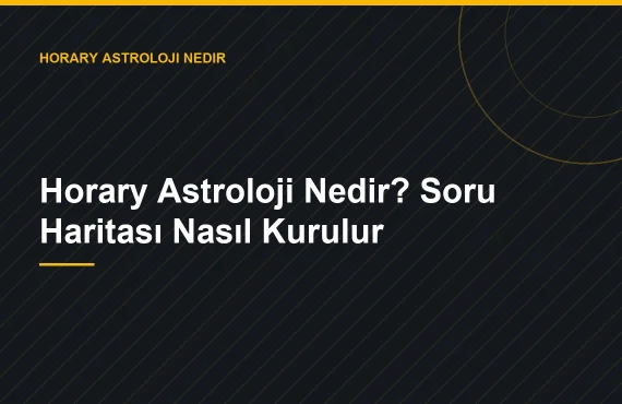 Horary Astroloji Nedir? Soru Haritası Nasıl Kurulur — Zerrin Zindancıoğlu blog görseli