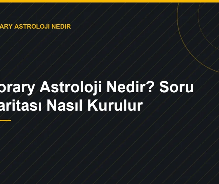 Horary Astroloji Nedir? Soru Haritası Nasıl Kurulur — Zerrin Zindancıoğlu blog görseli