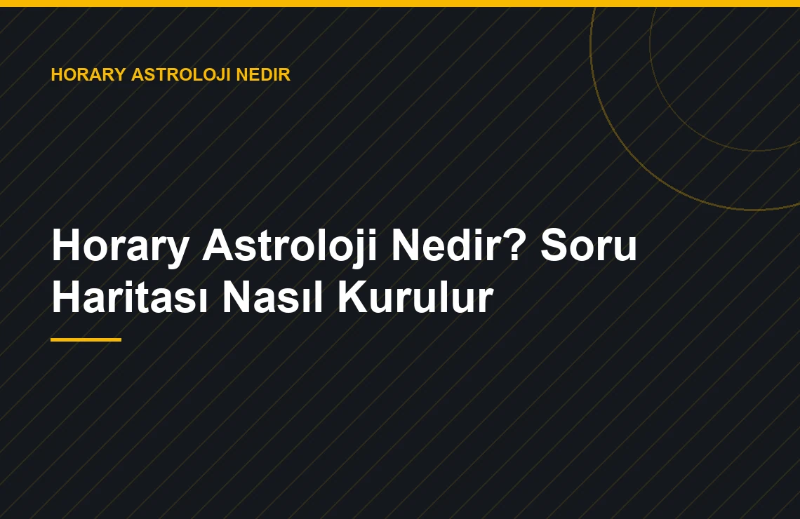 Horary Astroloji Nedir? Soru Haritası Nasıl Kurulur — Zerrin Zindancıoğlu blog görseli